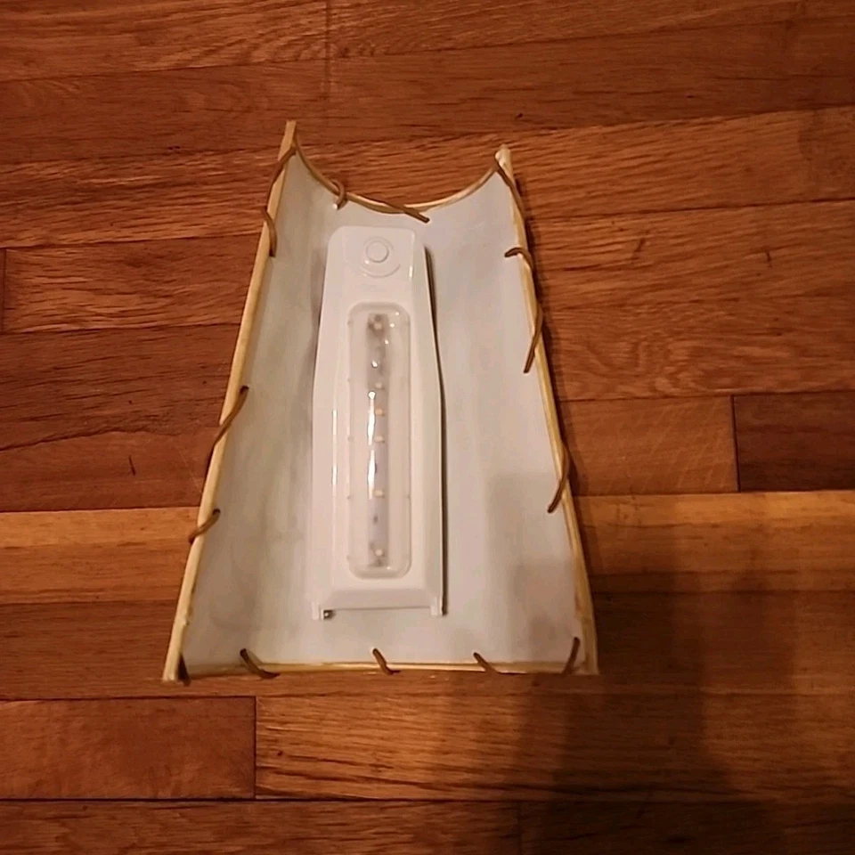 It's Exciting Lighting IEL 210 Smart Solar Wall Scone Tan Brown With Wicker & Fl - Image 4 of 4