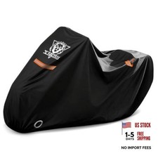 Motorcycle Cover All Season Waterproof Outdoor Protection - Fit up 96.5" Black