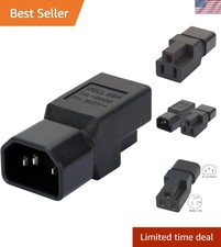 IEC C14 Male to NEMA 5-15R Power Adapter - Safe Converter for Devices