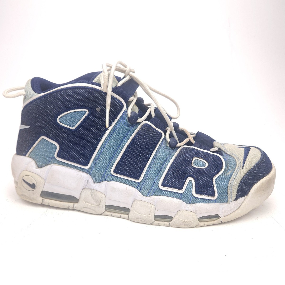 Nike Air More Uptempo 96 QS Denim Blue Mens Shoes CJ6125-100 Size