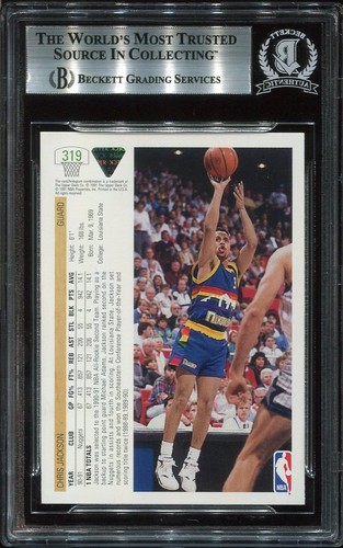 NUGGETS CHRIS JACKSON signed autographed 1991 UD ROOKIE CARD RC BECKETT (BAS) - Picture 2 of 2