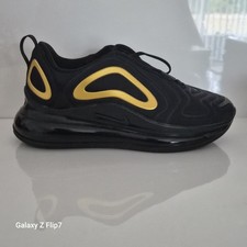 Nike Air Max 720 GS 4.5Y Black Metallica Gold