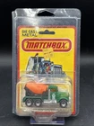 a 1980 Lesney Matchbox Superfast No 19 GREEN PETERBILT CEMENT TRUCK CARDED mbx