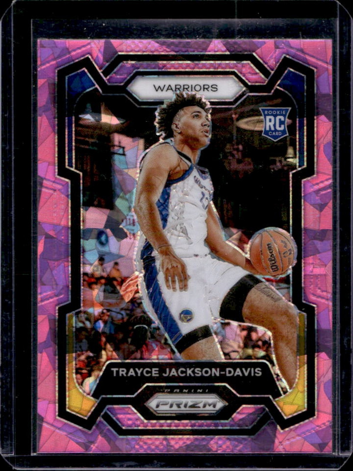 2023-24 Panini Prizm Trayce Jackson-Davis RC Prizm Pink Ice #148 Warriors