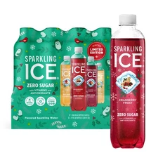 Sparkling Ice, Winter Variety Pack, Flavored Sparkling Water, Zero Sugar, with V