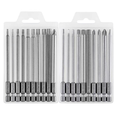 Bit Set magnetisch 20-teilig 100mm Torx T8-T40 Hex Schlitz PH PZ Werkzeug Akku