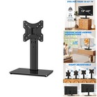 Elegant Universal Swivel TV Stand for 19-43 Inch TVs with Tempered Glass Base