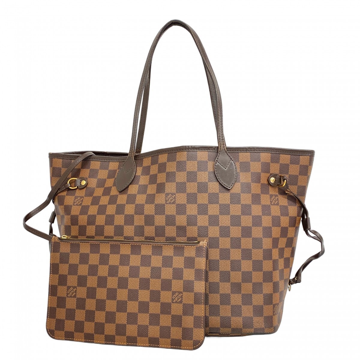 Louis Vuitton Damier Ebene Neverfull MM Tote Bag N41358
