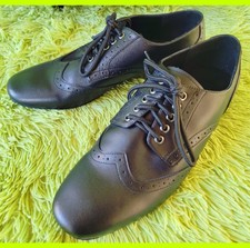 Mens 9.5 Very Fine Leather Ballroom Salsa Tango Waltz Latin Swing Dance Shoes