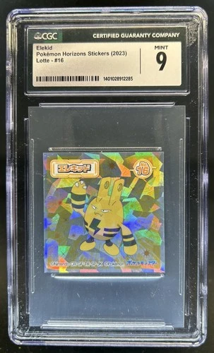 2023 Pokemon Horizons Stickers Elekid Lotte Japanese CGC 9
