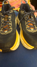Hoka One One Bondi 6 Men's Lace Up Running Sneakers Black/Tan US 8 EU 40