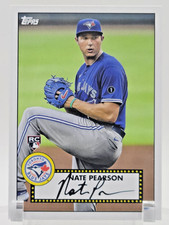 Nate Pearson Topps 2021 Series 1 1952 Redux #T52-18 RC Rookie Card Blue Jays. rookie card picture