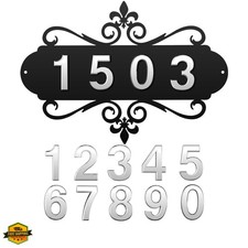 House Address Plaques Metal Address Sign Outside House Number Mailbox Number ...