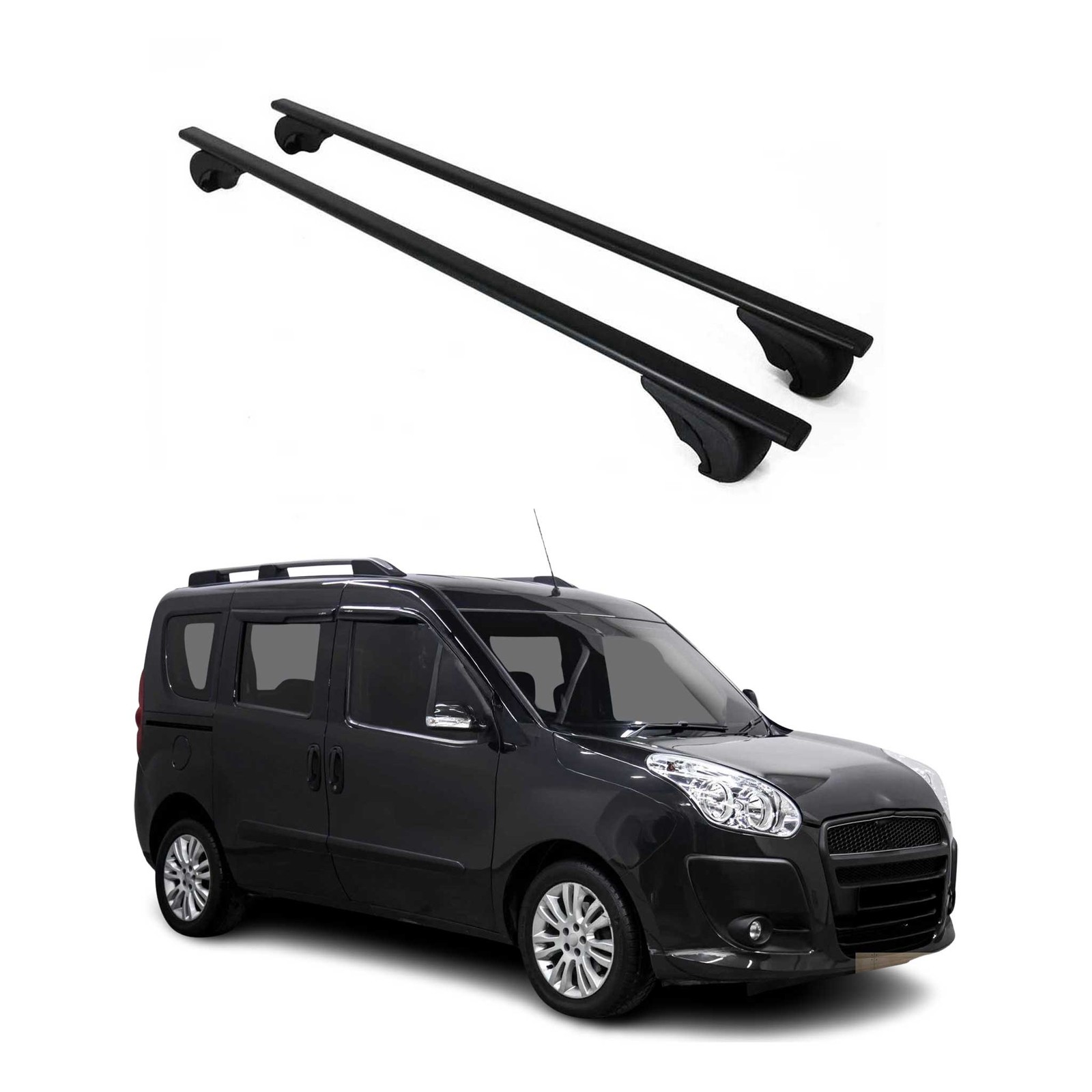 Barres de toit Fiat Doblo 2010-2021 pour coffre de toit et transport de matériel