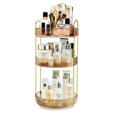 360 Rotating Makeup Organizer for Vanity 3 Tier Large Capacity Skincare