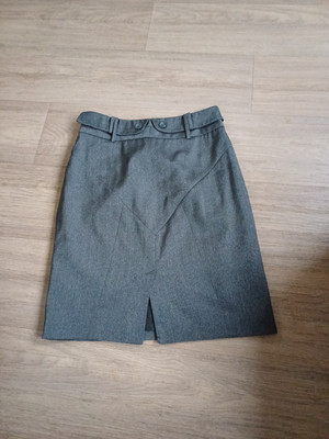 Jasper Conran Womens Grey Knee Length Pencil Skirt Size 10 Petite 