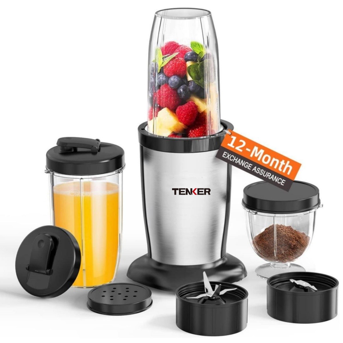 900W Personal Smoothie Blender Ice Crusher 11Piece Set with 