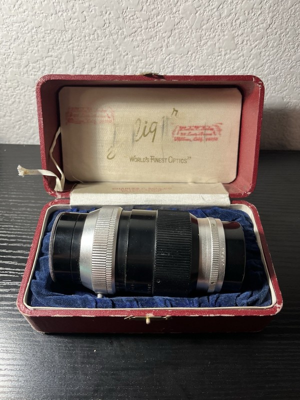 Vintage Soligor 150mm f/4Preset Telephoto Lens Exacta in original BOX 