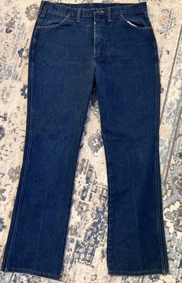 Vintage 80s Wrangler Denim Jeans Men 38x33 (36x32) Flare 945 Den