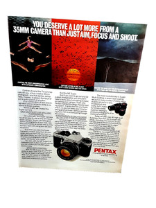 1981 Pentax ME Super Camera Ad – You Deserve More Than Just Aim Focus Shoot