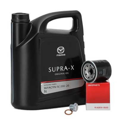5L ORIGINAL Motoröl SUPRA-X 0W20 + H+B Ölfilter für MAZDA 121 2 3 323 6 626 MX5