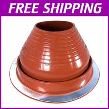 Red Silicone Roof Pipe Flashing, High Temp, Round Base