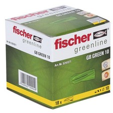 fischer Gasbetondübel Spezialdübel GB Green Ø 10 mm (18 Stück) 524871
