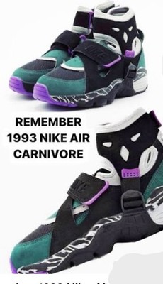 Nike Air Carnivore High Top Ankle Strap Buckle Hook & Loop Colorblock