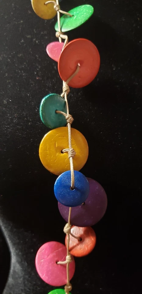 Collar Sylca Continuo 26" Colorido Redondo Madera, Sin Metal, Ajustable Foto 3 de 4