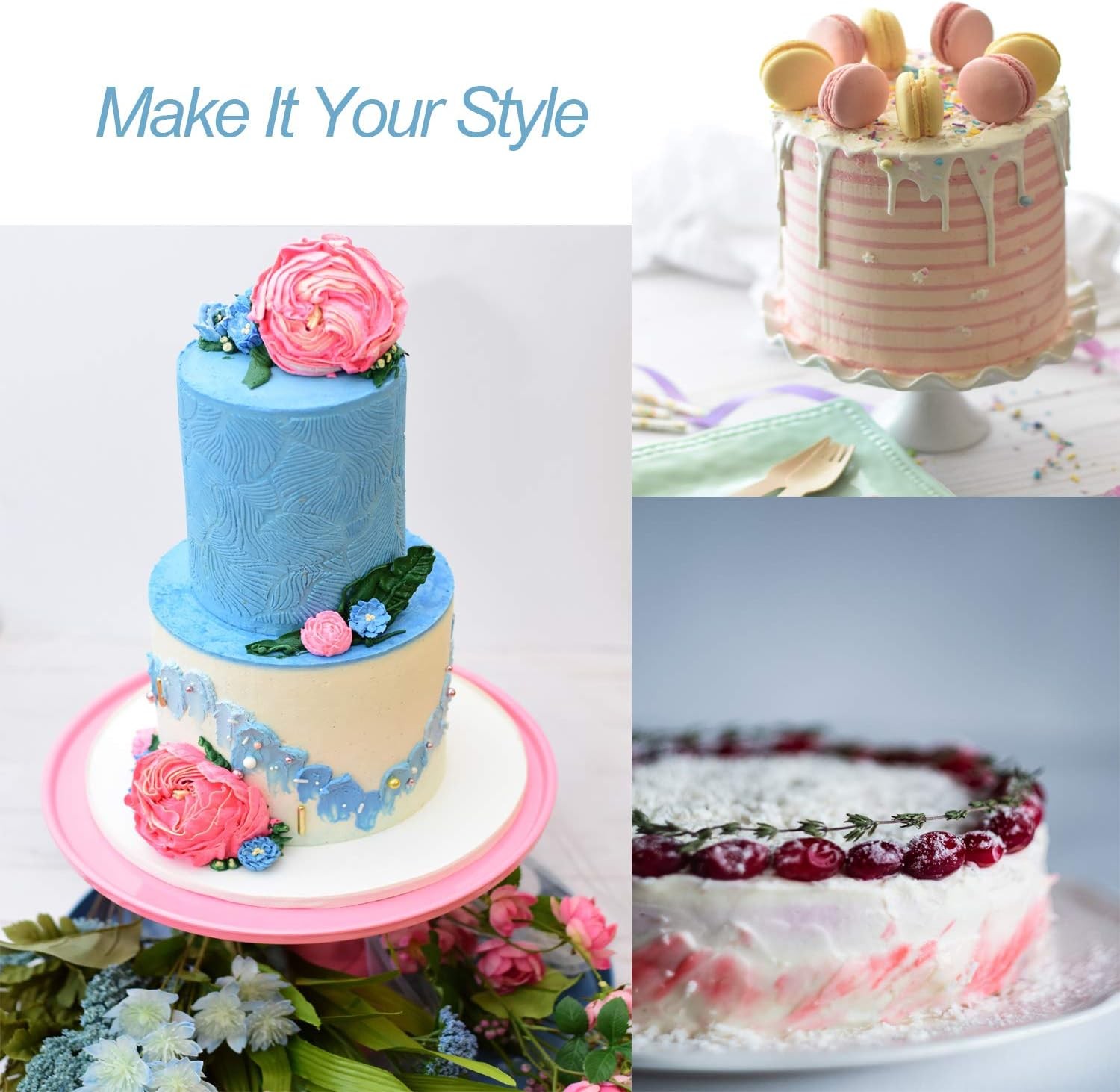 4PCS Cake Decorating Icing Spatula Straight Spatulas 4, 6, 8 &amp; 10 Inch 