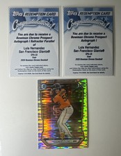 Luis Hernandez 2026 Bowman Chrome 2 AUTO’s Refractor + Base + Pulsar /399 + 12