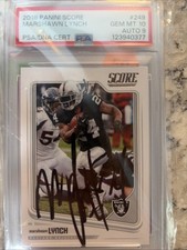 2018 Score - Marshawn Lynch #249 On Card Auto PSA 10