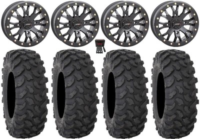 System 3 SB-4 Black (4+3) 15'' Wheels 32'' XTR370 Tires Can-Am Commander Maverick