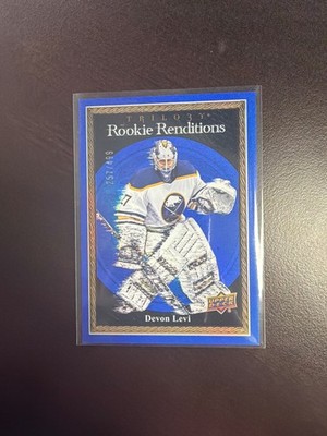 2023-24 Upper Deck Trilogy - Rookie Renditions Devon Levi #RR-15 Blue /499 (RC)
