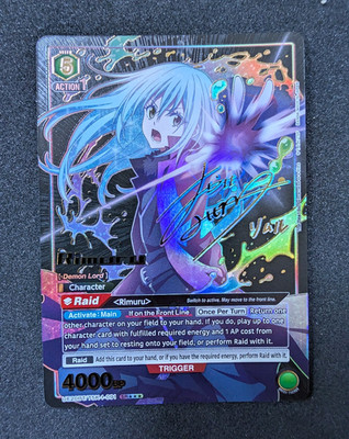 Union Arena Slime Rimuru SR Foil Signed UE20BT/TSK-1-091 3 Star 3***