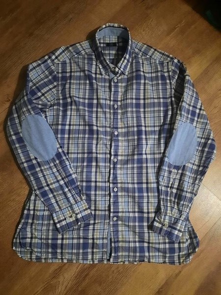 Men Bogner Shirt Blue Cotton 40 /L / 48 #64K1