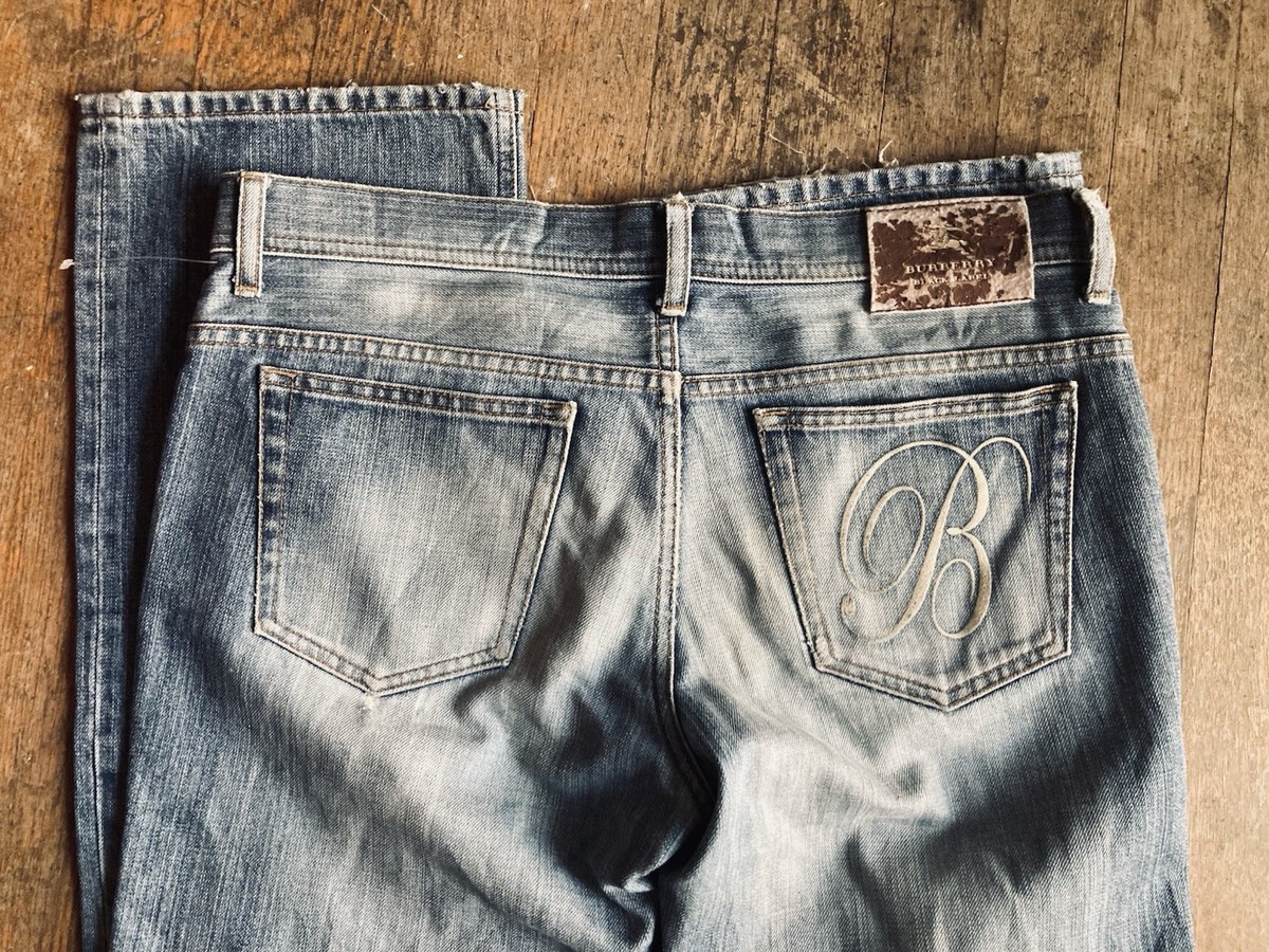 Burberry Black Label Denim with Distressing/Knee Patch Japanese