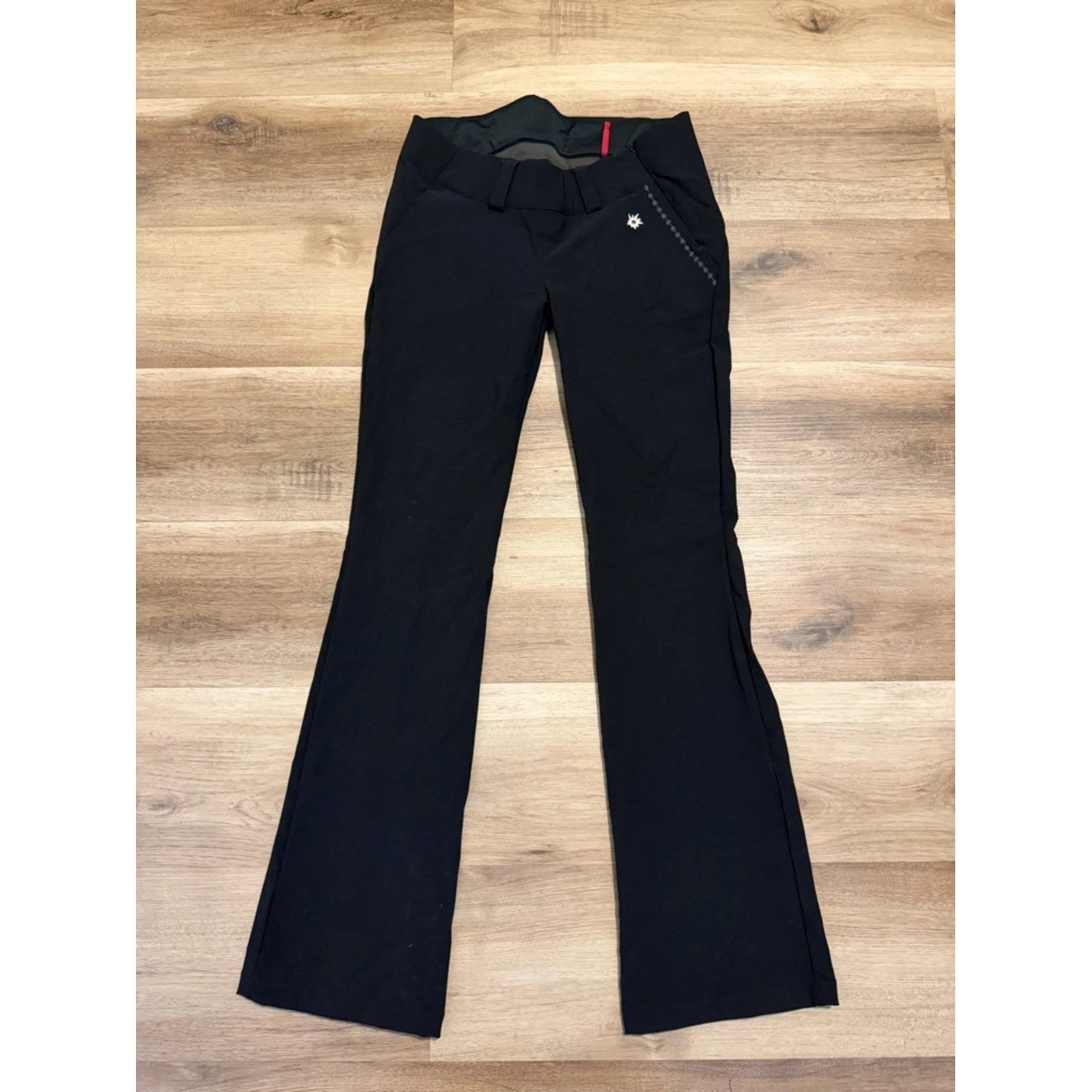 Alp N Rock Softshell Moto Pants Women's M Floral Embroidery Flared Leg