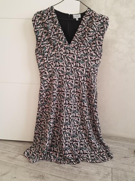 Women Jigsaw Dress Pink Viscose 38 / M / 46