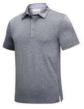 Moisture Wicking Polo Shirts for Men Quick Dry Fit Breathable Golf Fishing Sp...