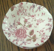 Johnson Brothers Rose Chintz Squared round 6-1/8" Cereal Bowls England Set/3  N5