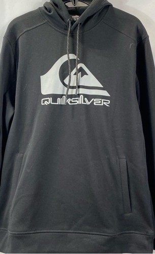 Quiksilver Mens Black Logo Graphic Pullover Hoodie Hooded Sweatshirt M NWT - Picture 6 of 8