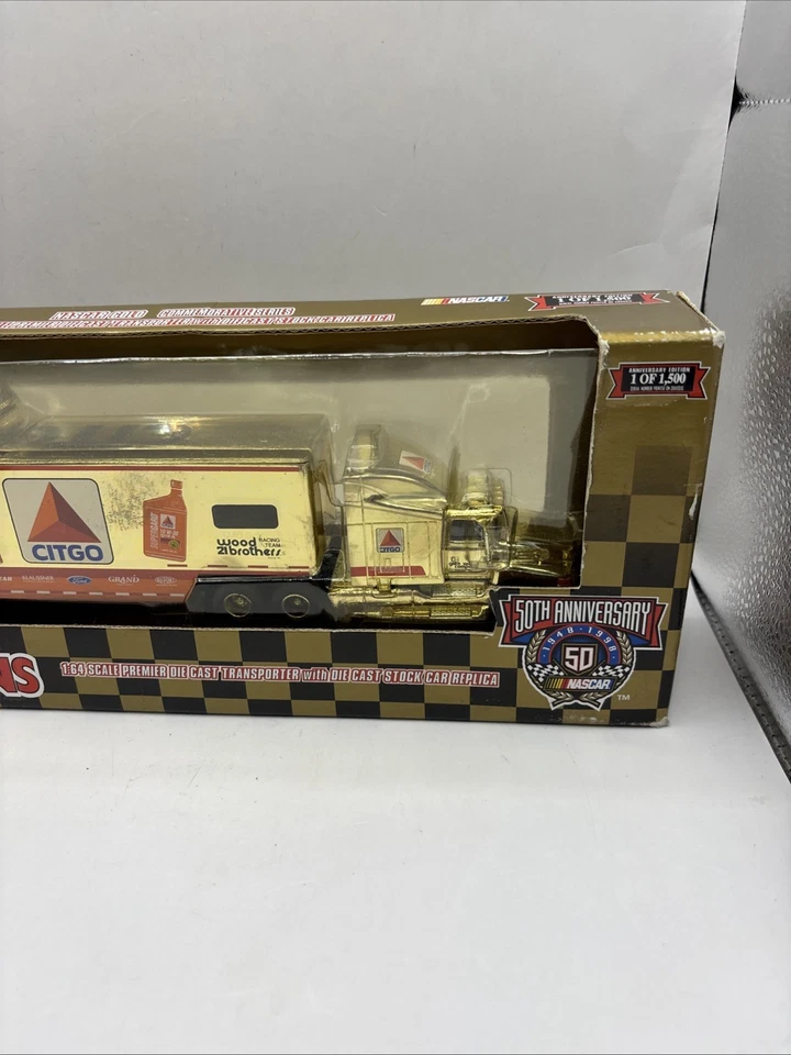 Camión de equipo Racing Champions Nascar Gold Citgo escala 1:64 Ltd. (b) #21 Foto 4 de 4