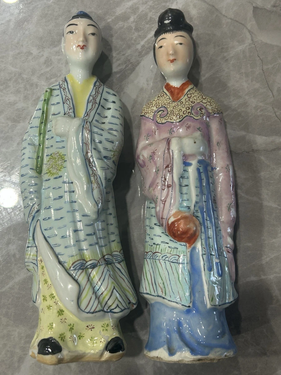 陶瓷男士、女士和儿童清朝(1644-1911) 中国朝代中国风雕像、雕像| eBay