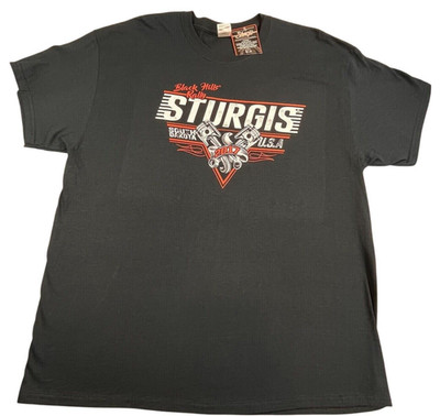Sturgis Motorcycle Rally 2017 Shirt Mens XL Black Eagle Engine Graphic NWT Biker