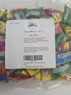 Toxic Waste Bulk Hard Sour Candy 1LB Extreme Sour Flavor