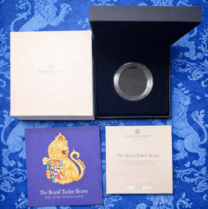 2022 GB ROYAL MINT 2PD ROYAL TUDOR BEASTS LION PROOF OGP BOX CAPSULE COA NO COIN