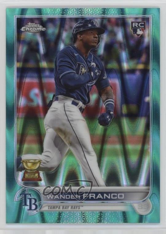 2022 Topps Chrome Sonic Aqua RayWave Refractor /199 Wander Franco Rookie RC 19b1