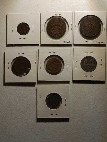 7- Bronze & Copper Foreign Coins - Picture 9 of 15