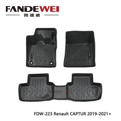 3D Custom Tpv LHD Car Accessories Car Mats for Renault Captur 2019-2021+